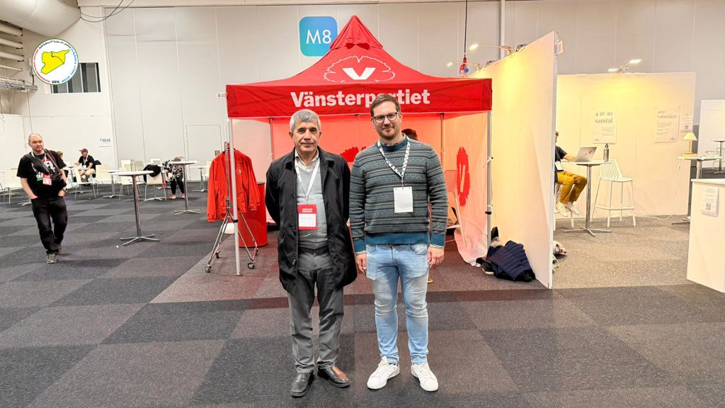 لقاء بين وفد من مجلس سوريا الديمقراطية وحزب اليسار السويدي