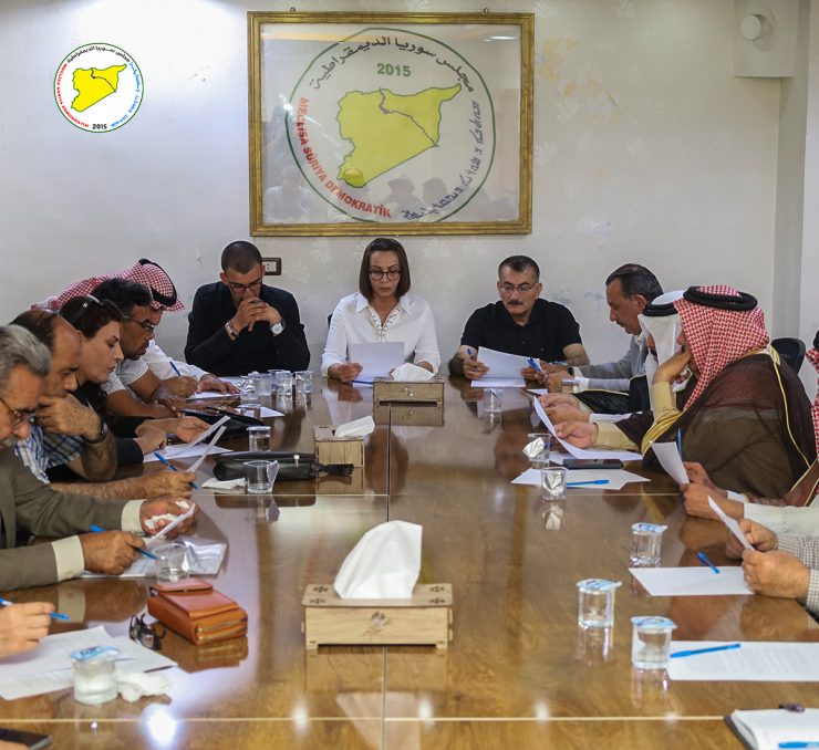 SDC holds a meeting with notable figures in Qamishli