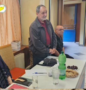 Writer Mary Kiriaki participates in a cultural evening held by the SDC in Vienna