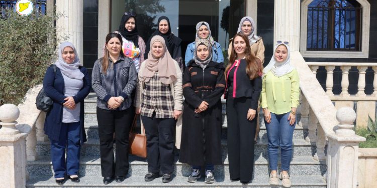 وفد من مكتب المرأة بحزب سوريا المستقبل ومجلس المرأة السورية يزور مكتب المرأة بمسد