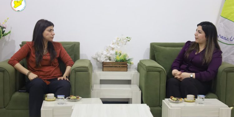 مكتب المرأة يستقبل وفد هيئة المرأة في الإدارة الذاتية