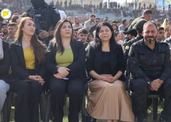 الرئيسة المشتركة تشارك في احتفالية الذكرى الثامنة لتحرير الرقة 