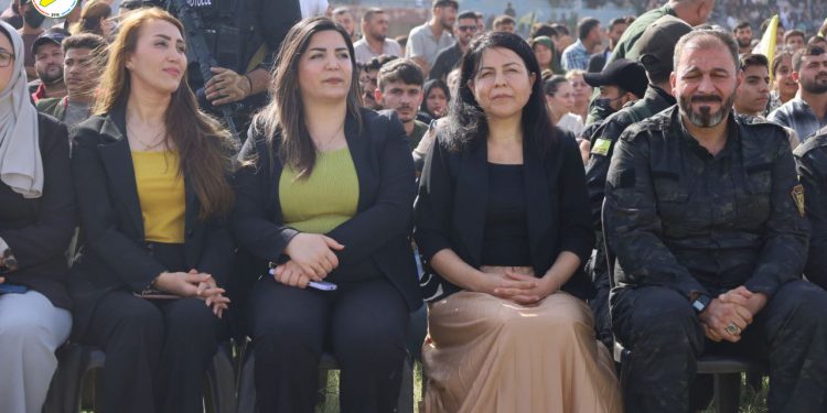 الرئيسة المشتركة تشارك في احتفالية الذكرى الثامنة لتحرير الرقة