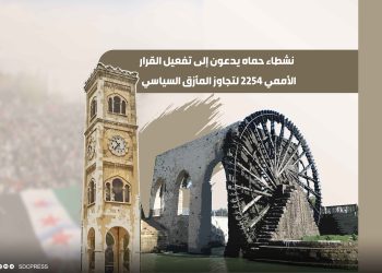 نشطاء حماه يدعون إلى تفعيل القرار الأممي 2254 لتجاوز المأزق السياسي