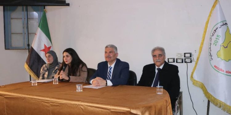 الرئيس المشترك الدكتور محمود المسلط يعقد اجتماعاً جماهيرياً في أبو راسين/زركان