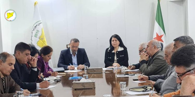 الرئاسة المشتركة لـ مسد تبحث مع الأحزاب التطورات السياسية وتنفيذ اتفاق 29 كانون الثاني